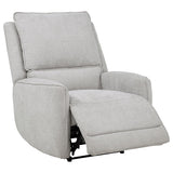 Sylmar Chenille Power Recliner in Dove Grey