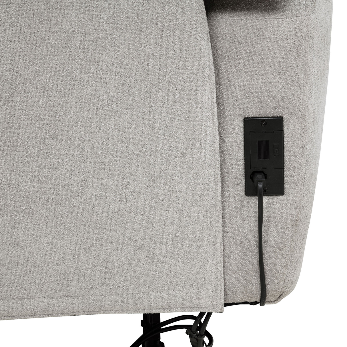 Sylmar Chenille Power Recliner in Dove Grey