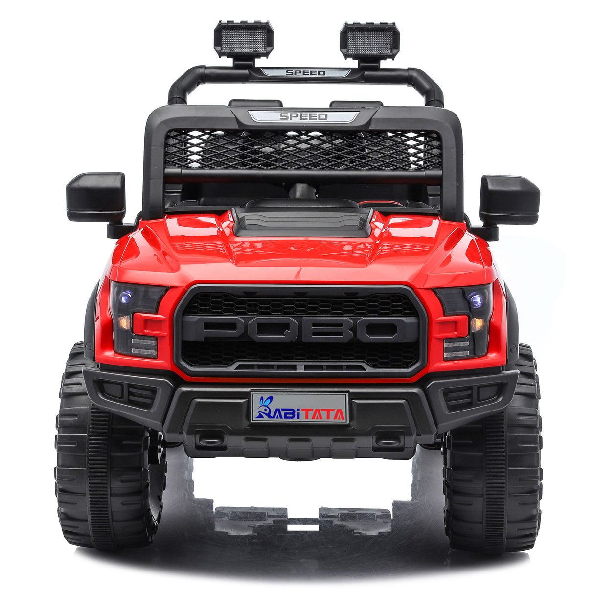 Kids Electric Ride On Car With Remote Control, LEd Lights, Music Player, Swing Function, 4 Wheel Shock Absorption - Red