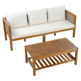 Patio Set Outdoor With Coffee Table And Cushions