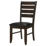 Padded Seat Side Chairs With Tapered Slats (Set of 2)