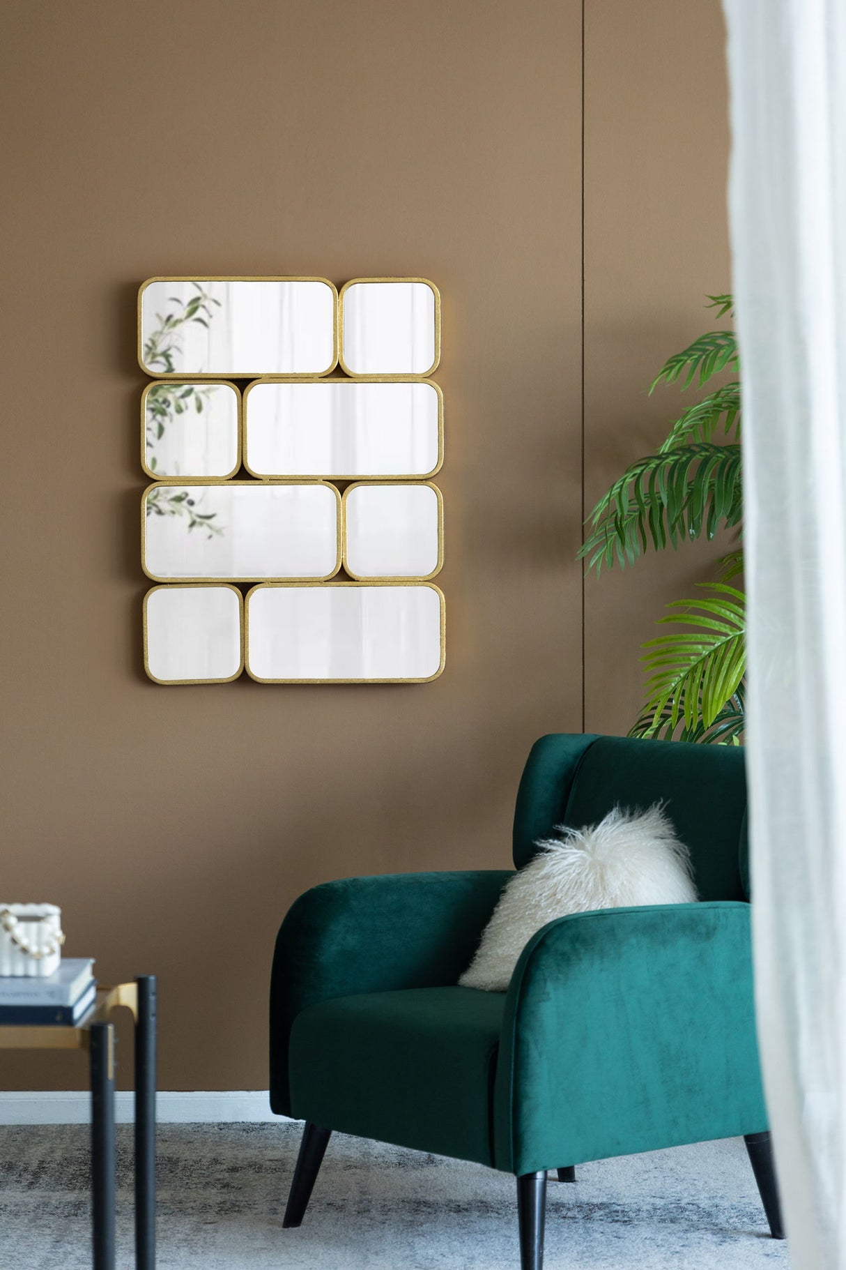 Mirror With en Metal Framed Decorative Rectangle Mirror For Bedroom Dressing Room, Hallway Or Living Spac - Gold - Wall Mirrors - Alpine Outlets