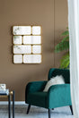 Mirror With en Metal Framed Decorative Rectangle Mirror For Bedroom Dressing Room, Hallway Or Living Spac - Gold - Wall Mirrors - Alpine Outlets
