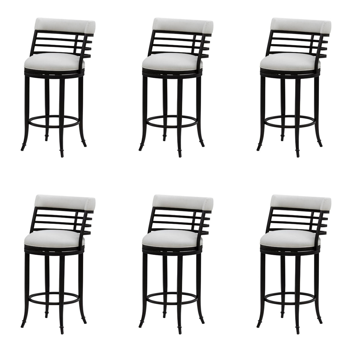 Telia - Upholstered Swivel Bar Height Barstool