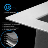 Premium Laundry Drop In Utility Sink 16 Gauge Stainless Steel, Topmount