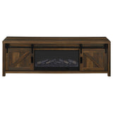 Clover - Fireplace TV Stand - Brown