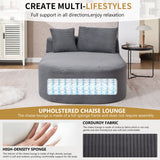 Oversized Chaise Lounge Sofa Bed With Deep Seat And Soft Pillows