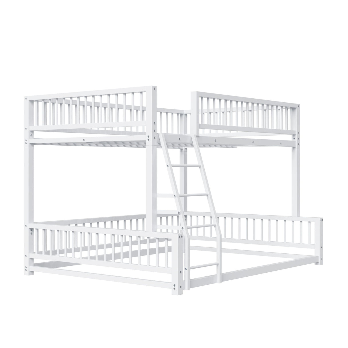 Bunk Bed With Ladder And Safety Guardrails