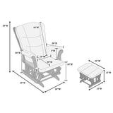 Upholstered Glider Chair With Ottoman