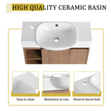 Sleek Design Freestanding Bathroom Vanity With Sink, Soft Close Door
