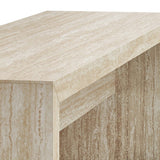 62 Inch Faux Travertine Long Bench with Sleek Modern Silhouette - Benches available at Alpine Outlets in Denver
