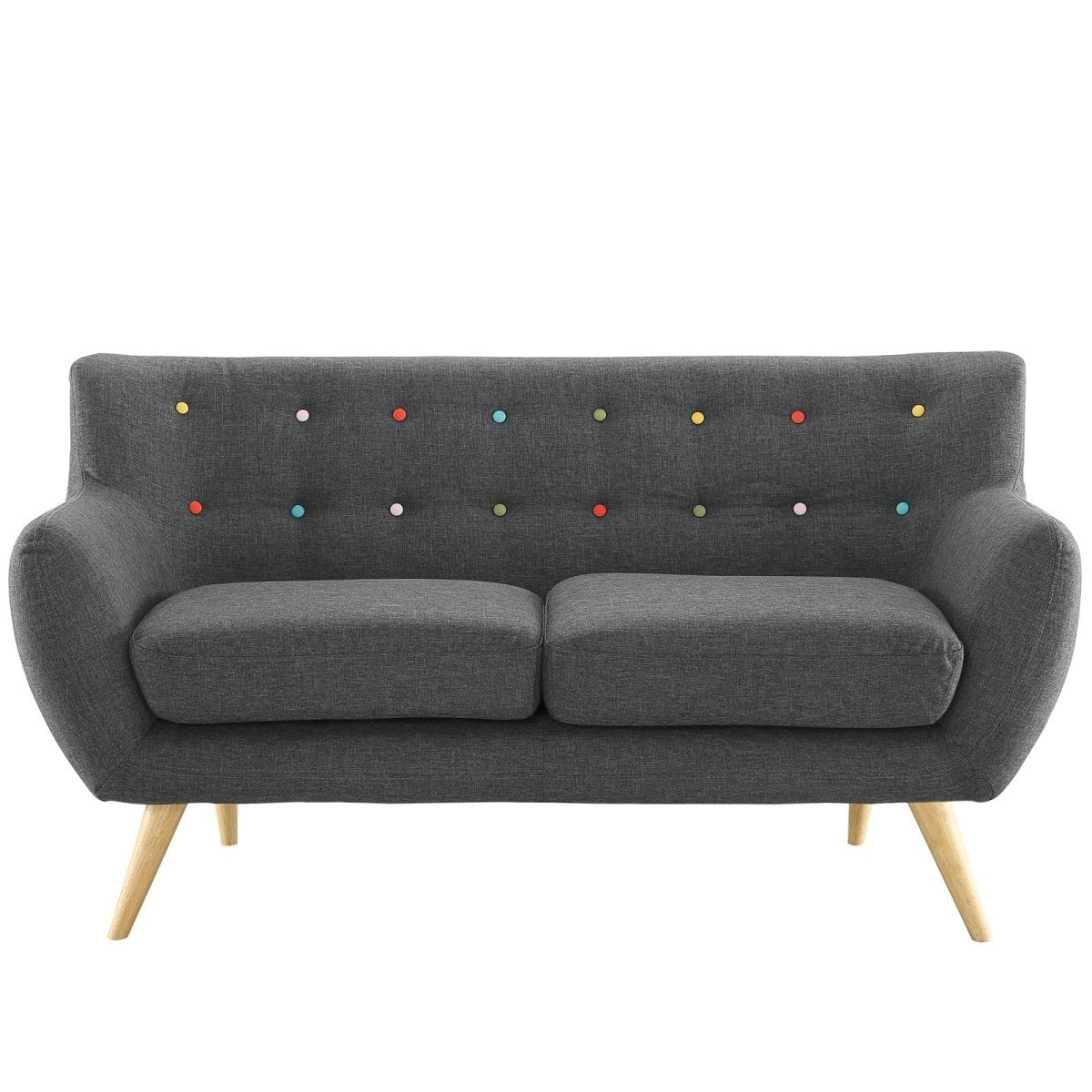 62 - Inch Remark Upholstered Fabric Loveseat - Loveseats available at Alpine Outlets in Denver