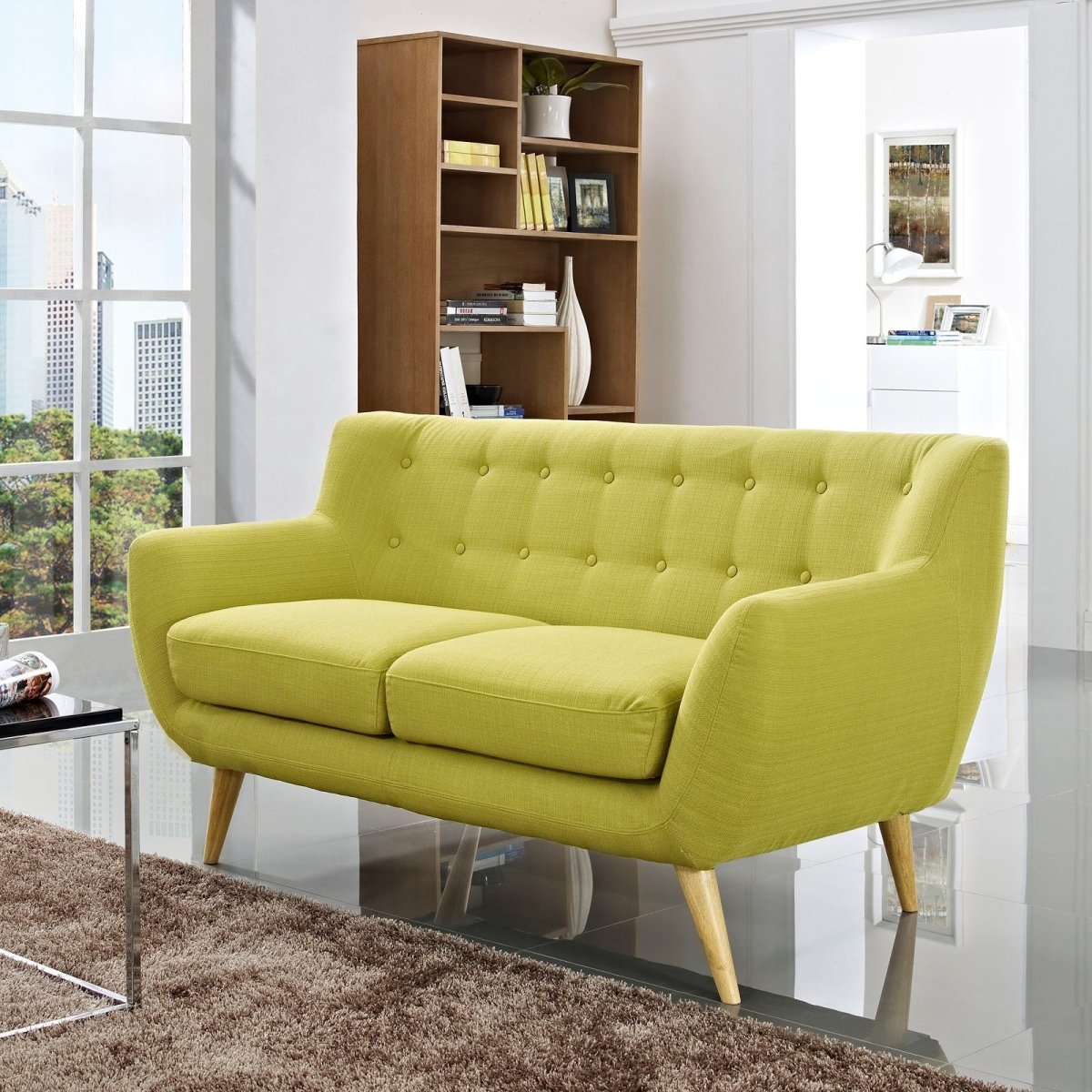 62 - Inch Remark Upholstered Fabric Loveseat - Loveseats available at Alpine Outlets in Denver
