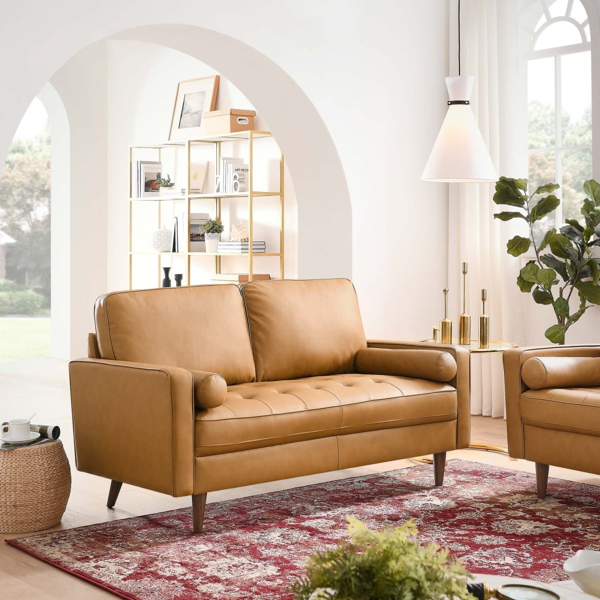 62 - Inch Valour Top - Grain Leather Loveseat - Loveseats available at Alpine Outlets in Denver