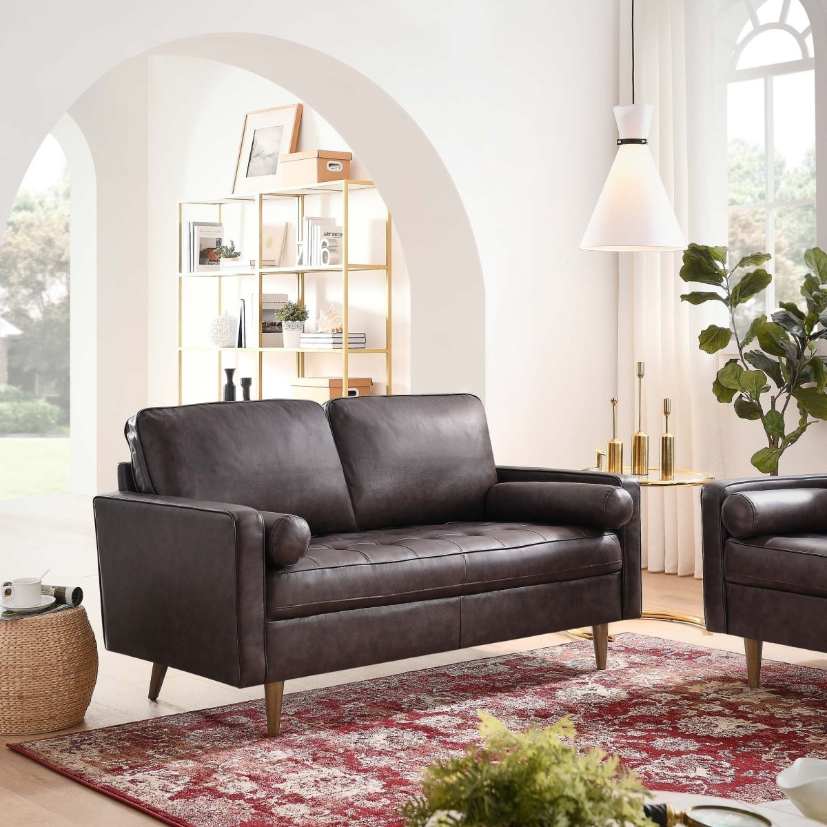 62 - Inch Valour Top - Grain Leather Loveseat - Loveseats available at Alpine Outlets in Denver