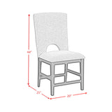 Oregon - Fabric Counter Side Chair (Set of 2) - Gray / Black