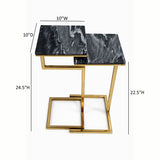 Chamblee - 2 Piece Square Nesting C - Table Set - Gold / Black