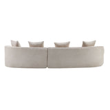 Elegant Curved Sectional Sofa With Full Foam Comfort