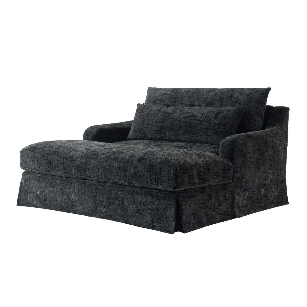 Sofa Bed Loveseat With Textured Surface And 2 Cushions