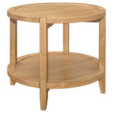 Isbell - Round Table With Storage Shelf