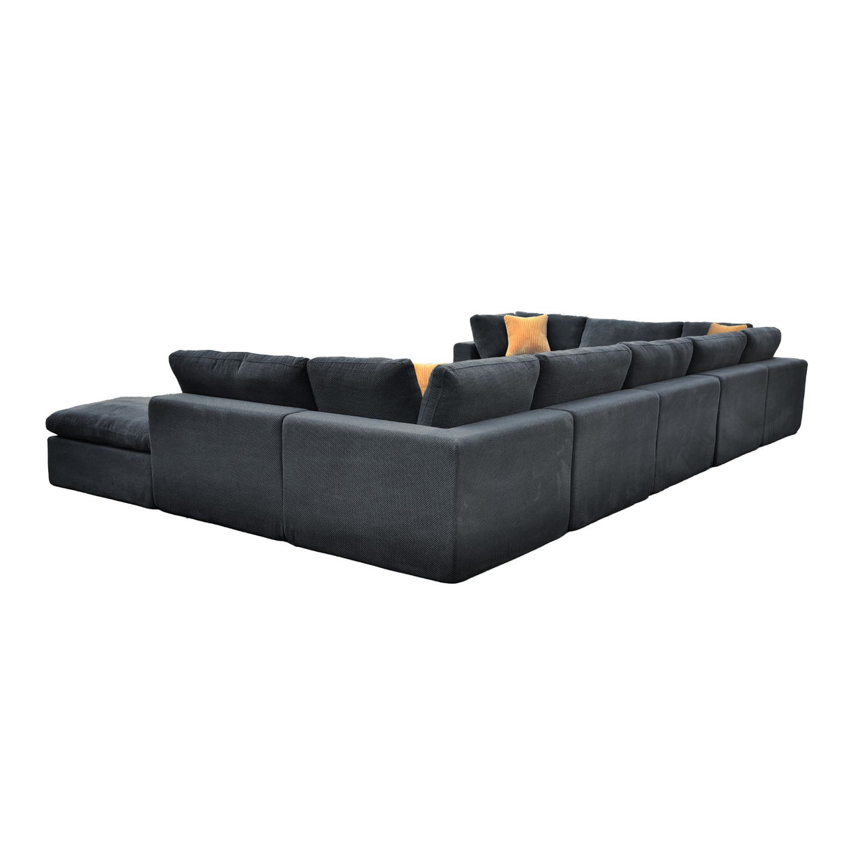 Custom Configuration Modular Sectional With Toss Pillows