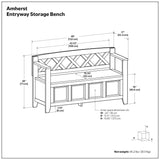 Amherst - Compact Entryway Storage Bench