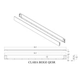 Ciara - King Bed With LED Panel Headboard, Low Profile Design - Beige