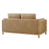 63 Inch American - Traditional Upholstered Vegan Leather Loveseat - Loveseats available at Alpine Outlets in Denver