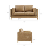 63 Inch American - Traditional Upholstered Vegan Leather Loveseat - Loveseats available at Alpine Outlets in Denver