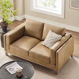 63 Inch American - Traditional Upholstered Vegan Leather Loveseat - Loveseats available at Alpine Outlets in Denver