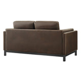 63 Inch American - Traditional Upholstered Vegan Leather Loveseat - Loveseats available at Alpine Outlets in Denver