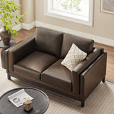 63 Inch American - Traditional Upholstered Vegan Leather Loveseat - Loveseats available at Alpine Outlets in Denver