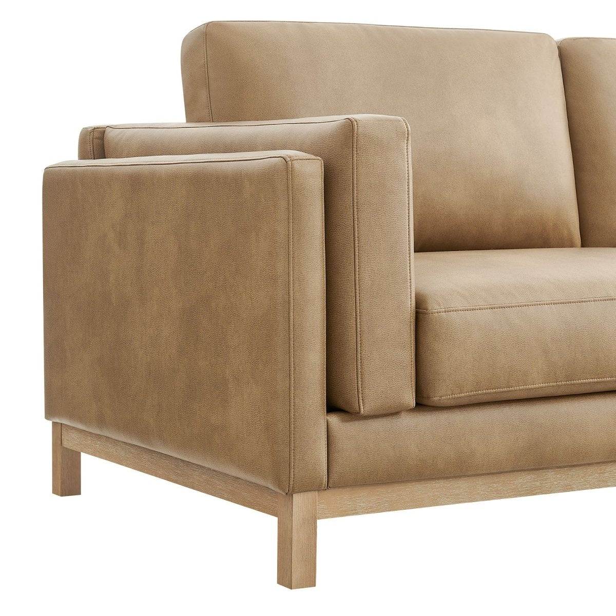 63 Inch American - Traditional Upholstered Vegan Leather Loveseat - Loveseats available at Alpine Outlets in Denver