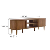 63 Inch Mid - Century Curved Beadboard TV Stand - TV Stands available at Alpine Outlets in Denver