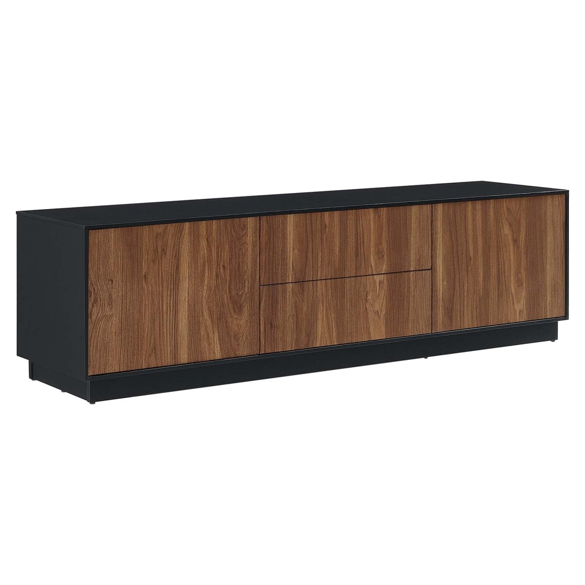 63 Inch Rustic Plinth Base TV Stand in Black Walnut - TV Stands available at Alpine Outlets in Denver