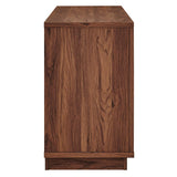 63 Inch Wood Grain Media Console TV Stand in Walnut - TV Stands available at Alpine Outlets in Denver
