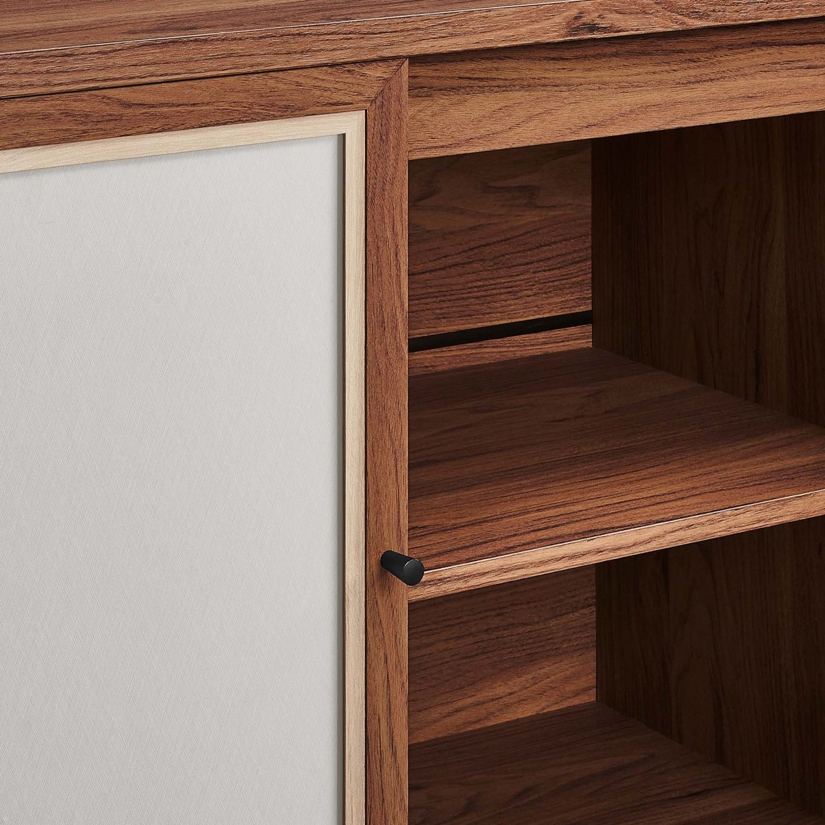 63 Inch Wood Grain Media Console TV Stand in Walnut - TV Stands available at Alpine Outlets in Denver