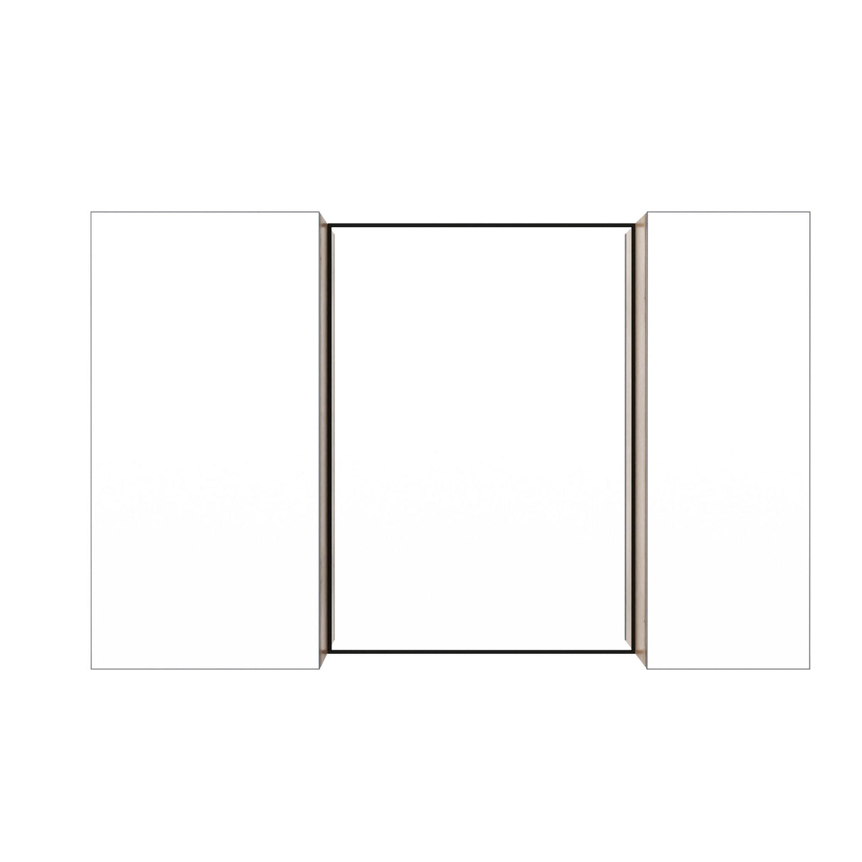 43.3" Wall Mounted Bathroom Cabinet With Adjustable Shelves, Door Storage Cabinet - Imitative Oak