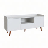 TV Stand For TVs Up To 60" With Open Storage Shelf, 2 Doors, 1 Drawer And Cable Management