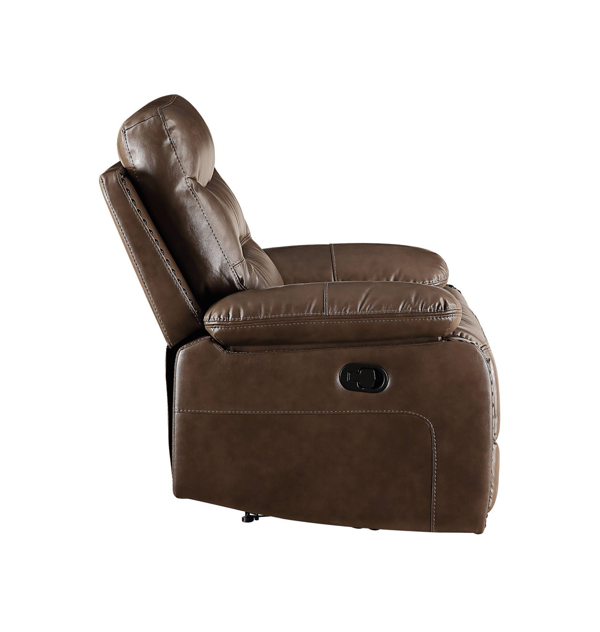 Aashi - Leather Gel Match Recliner Loveseat - Brown - Reclining Loveseats - Alpine Outlets