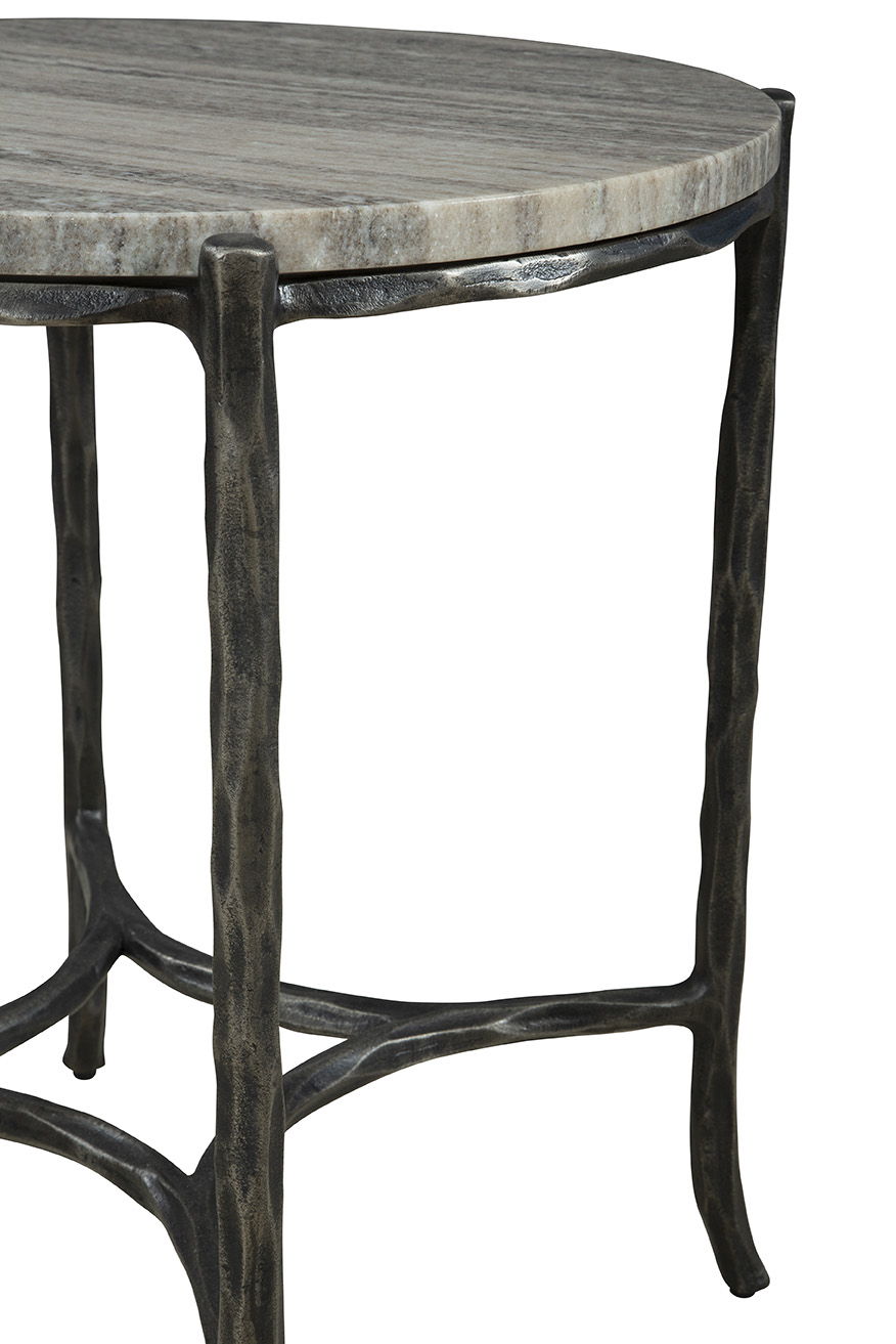 Stonewall - End Table - Silver / Black