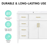 Bathroom Vanity With Sink, 4 Drawers, 2 Doors