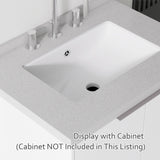 Basin Sink With 2" Thick Rim, Triple Faucet Holes, Sink Only