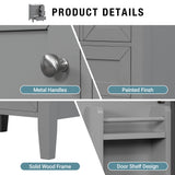 Modern Bathroom Vanity With Sink, Freestanding Cabinet With Drawers And Shelves