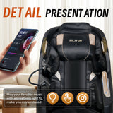 Massage Chair Recliner & Zero Gravity With Full Body Air Pressure - Black