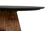 Phoebe - Marble Dining Table - Black / Light Brown