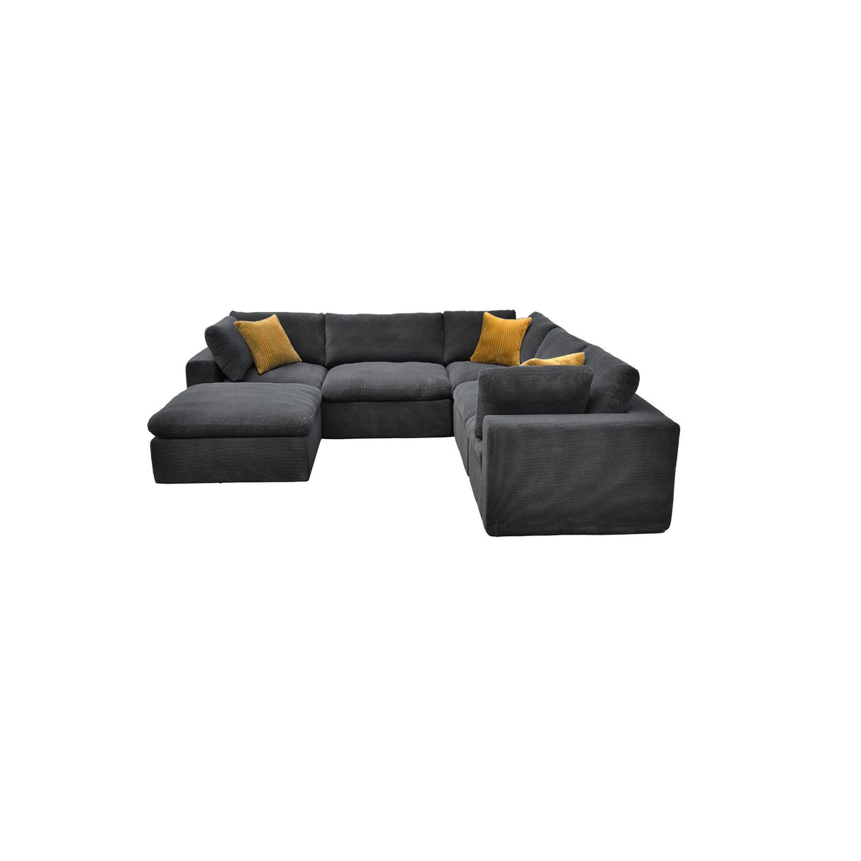 Custom Configuration Modular Sectional With Toss Pillows