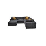 Custom Configuration Modular Sectional With Toss Pillows