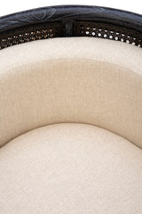 Montgomery - Cane Chair - Black / Beige