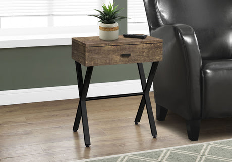 Accent Side X Table, Storage Drawer, Contemporary & Modern - Accent Tables - Alpine Outlets